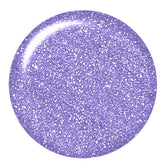 ibd Flash Gel Ethereal swatch, light lavender glitter gel polish with sparkling, multidimensional shimmer.